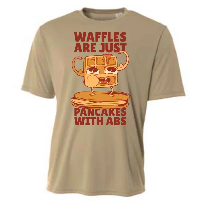 Waffles Are Just Pancakes With Abs Cooling Performance Crew T-Shirt