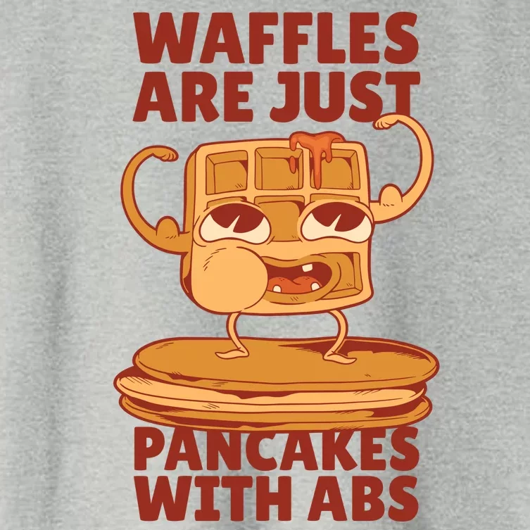 Waffles Are Just Pancakes With Abs Women's Crop Top Tee