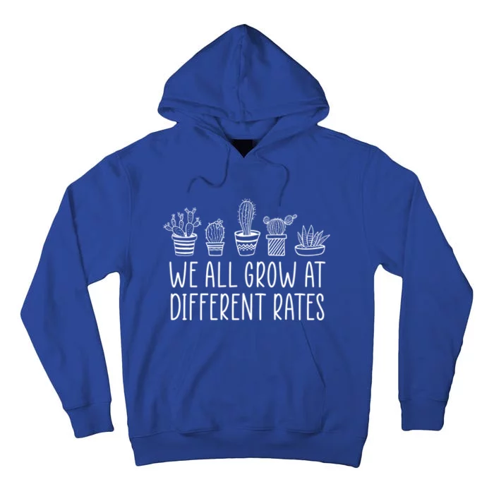 We All Grow At Different Rates Special Education Teacher Gift Tall Hoodie