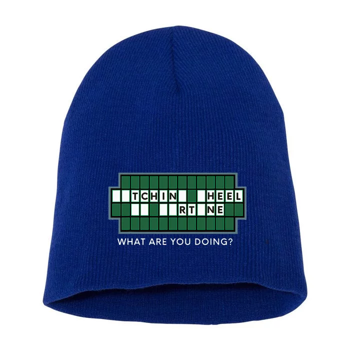 Wheel And Game Show Lovers, Fortune Word Puzzles Short Acrylic Beanie