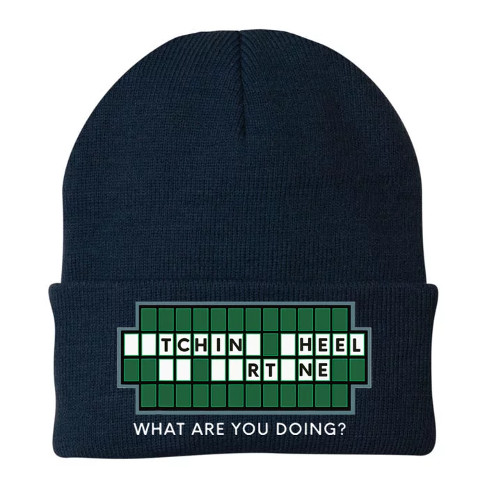 Wheel And Game Show Lovers, Fortune Word Puzzles Knit Cap Winter Beanie