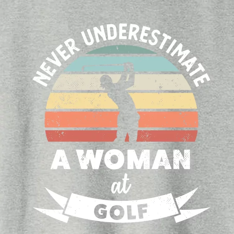 Wo At Golf Funny Golfing Gift Mom Gift Women's Crop Top Tee