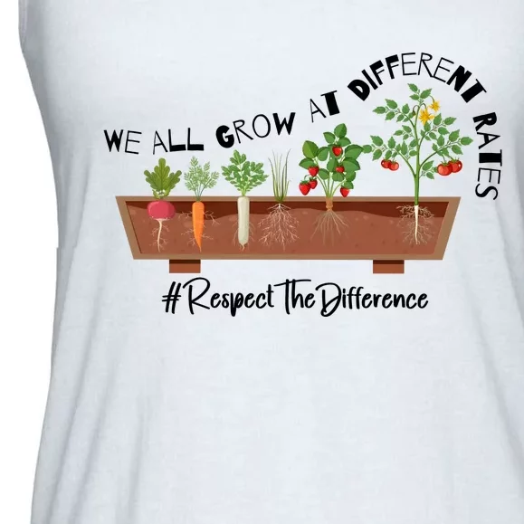 We All Grow At Different Rates Ladies Essential Flowy Tank