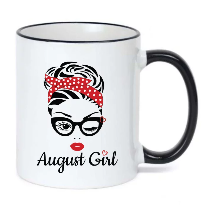 Women August Girl Birthday Women Girl Born August Birthday Black Color Changing Mug