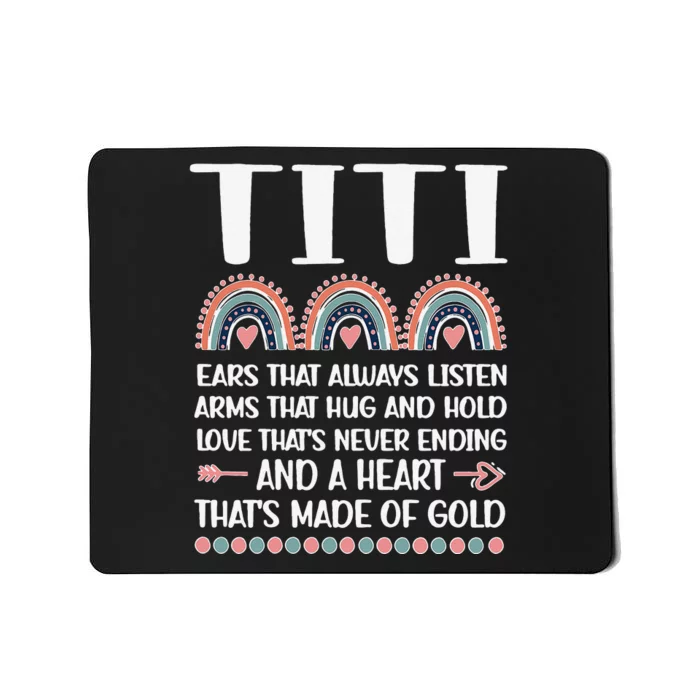 Womens A Heart Of Gold Titi Auntie Appreciation Titi Aunt Mousepad