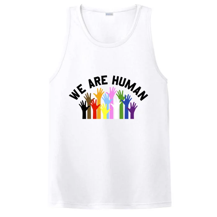 We Are Hu Multi Colored Rainbow Hands Gift Performance Tank