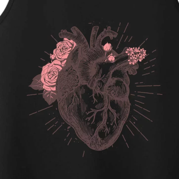 Wos Anatomical Heart Hu Heart Anatomy Gift Tee Gift Performance Tank