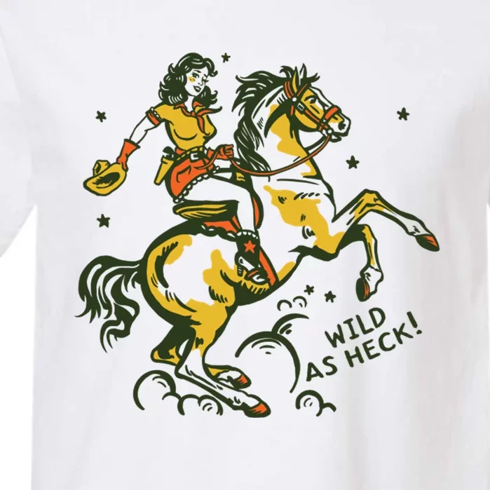 Wild As Heck Cute Retro Cowgirl Art Garment-Dyed Heavyweight T-Shirt