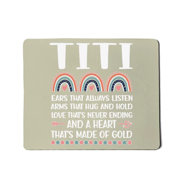 Womens A Heart Of Gold Titi Auntie Appreciation Titi Aunt Mousepad