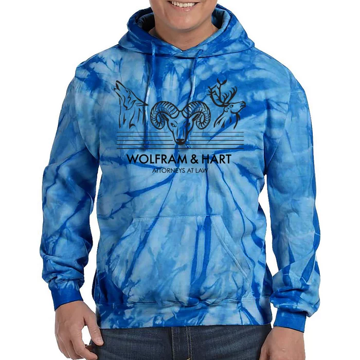 Wolfram &Amp; Hart Attorneys At Law Fitted Tie Dye Hoodie