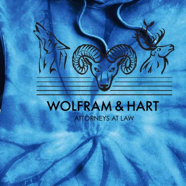 Wolfram &Amp; Hart Attorneys At Law Fitted Tie Dye Hoodie