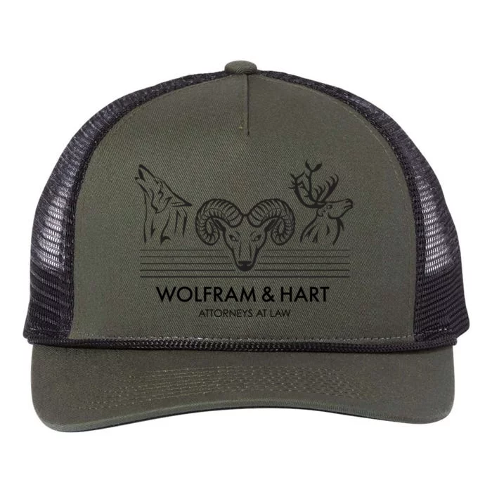 Wolfram &Amp; Hart Attorneys At Law Fitted Retro Rope Trucker Hat Cap