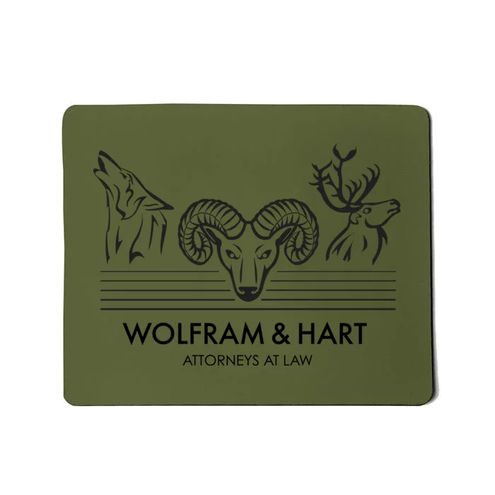 Wolfram &Amp; Hart Attorneys At Law Fitted Mousepad