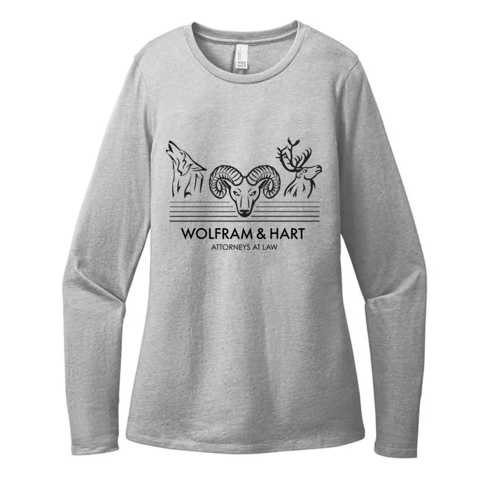 Wolfram &Amp; Hart Attorneys At Law Fitted Womens CVC Long Sleeve Shirt