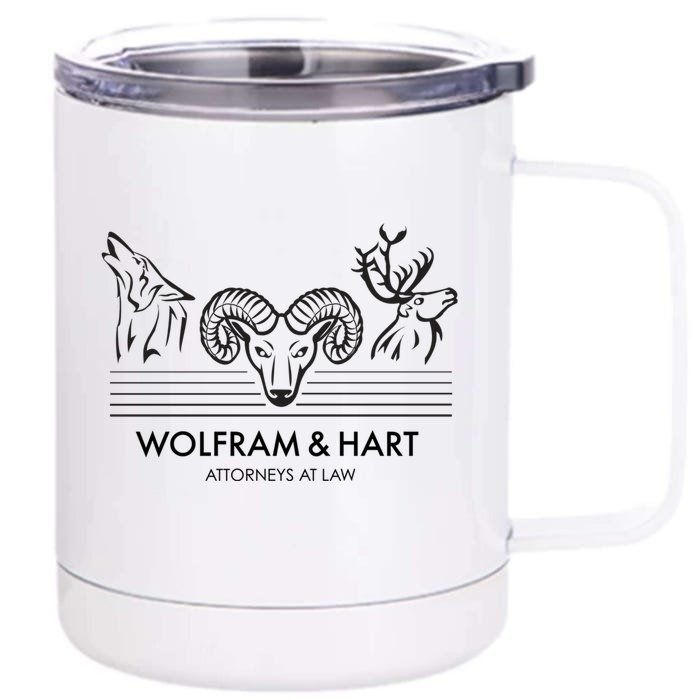 Wolfram &Amp; Hart Attorneys At Law Fitted Front & Back 12oz Stainless Steel Tumbler Cup