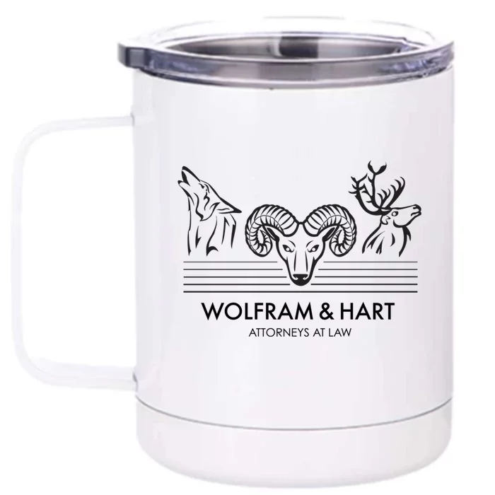 Wolfram &Amp; Hart Attorneys At Law Fitted Front & Back 12oz Stainless Steel Tumbler Cup