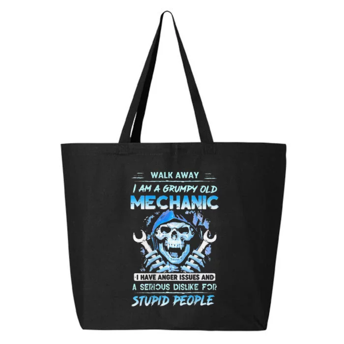 Walk Away Im A Grumpy Old Mechanic 25L Jumbo Tote