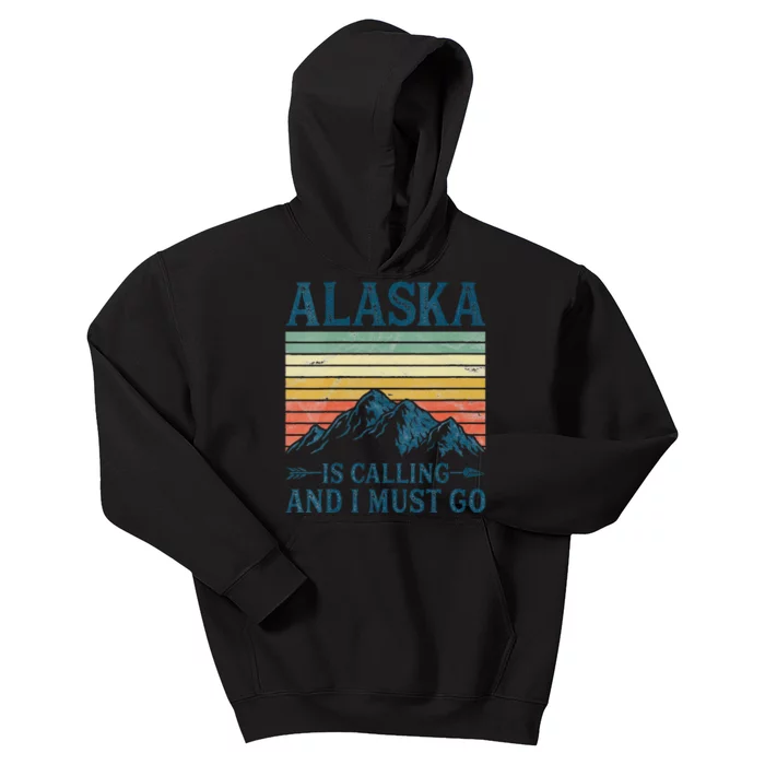 Womens Alaska Is Calling And I Must Go Kids Hoodie