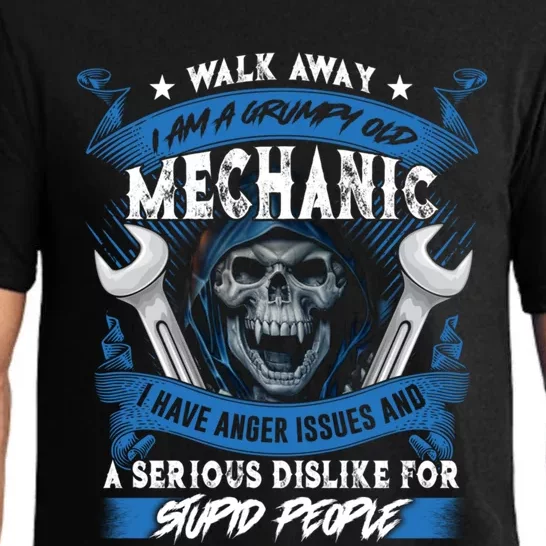 Walk Away I Am A Grumpy Old Mechanic I Have Anger Issues Gift Pajama Set