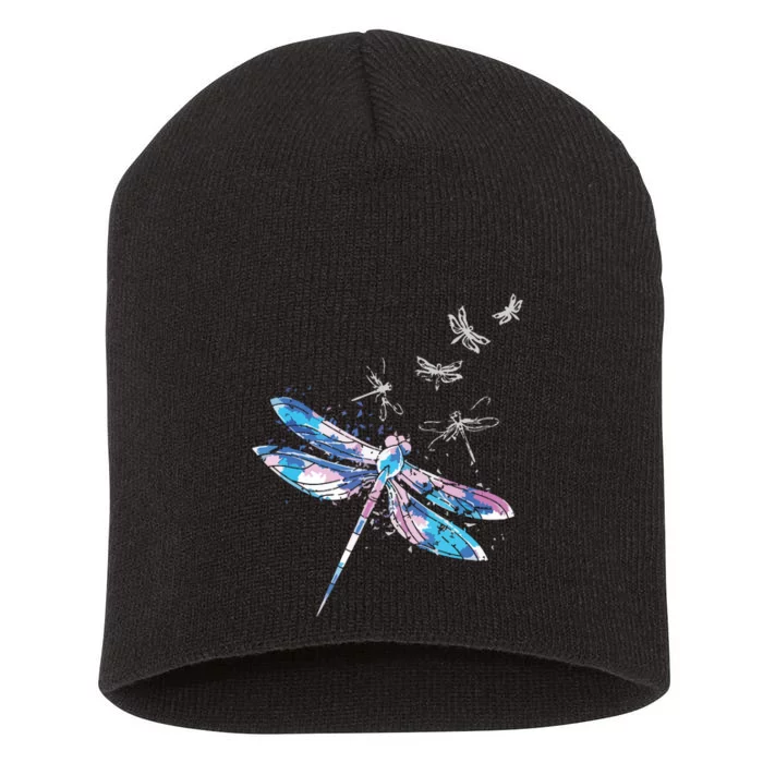 Wildlife Animal Insect Nature Gift Dragonfly Short Acrylic Beanie