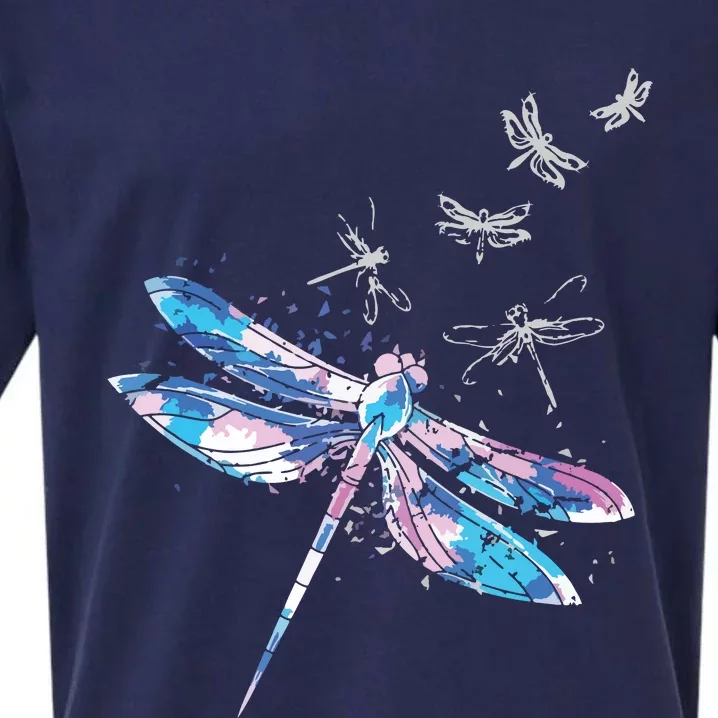 Wildlife Animal Insect Nature Gift Dragonfly Sueded Cloud Jersey T-Shirt