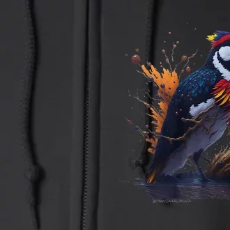 Woodpecker artistic impression Full Zip Hoodie