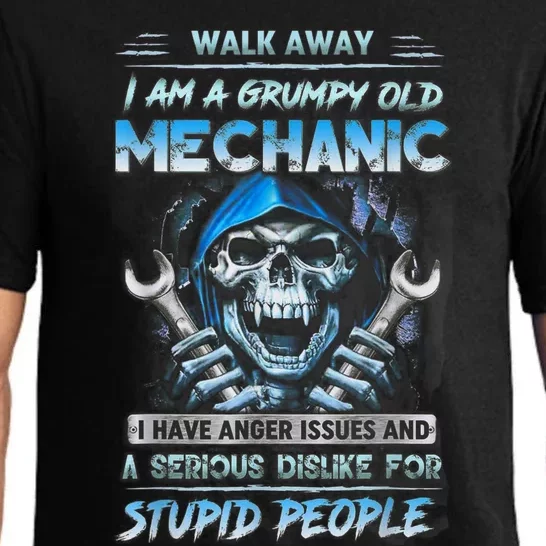 Walk Away I Am A Grumpy Old Mechanic I Have Anger Issues Pajama Set