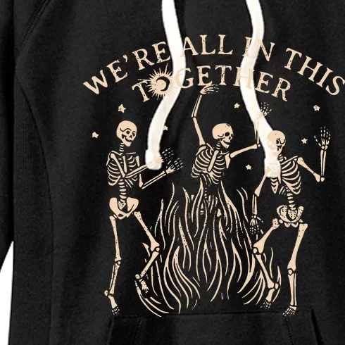 WeRe All In This Together Skeleton Women's Fleece Hoodie