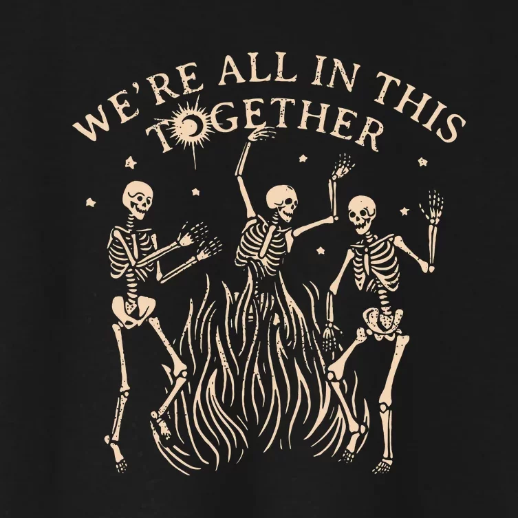 WeRe All In This Together Skeleton Women's Crop Top Tee