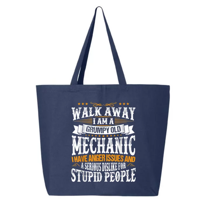 Walk Away I Am A Grumpy Old Mechanic I Have Anger Issues 25L Jumbo Tote