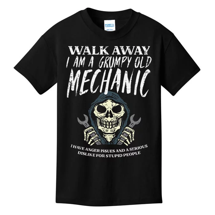 Walk Away Im Grumpy Old Mechanic Kids T-Shirt