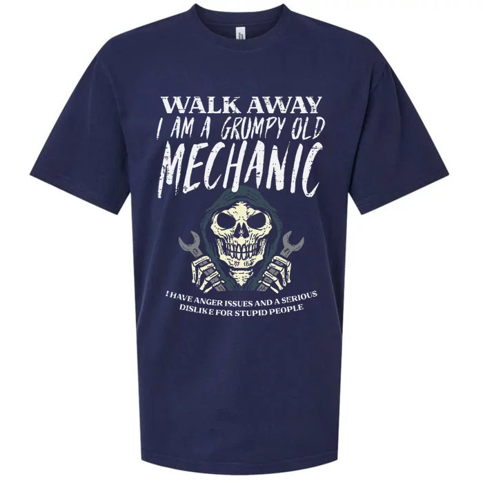 Walk Away Im Grumpy Old Mechanic Sueded Cloud Jersey T-Shirt