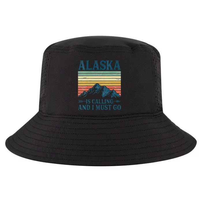 Womens Alaska Is Calling And I Must Go Cool Comfort Performance Bucket Hat