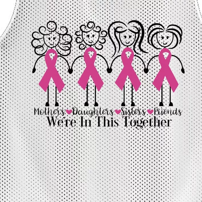 We Are In Together Family Friends Breast Cancer Awareness Mesh Reversible Basketball Jersey Tank