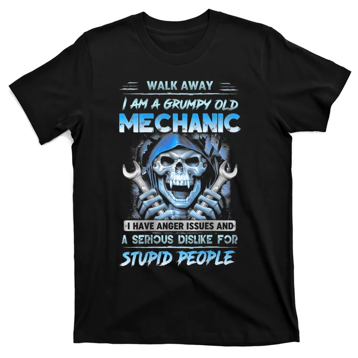 Walk Away IM A Grumpy Old Mechanic T-Shirt