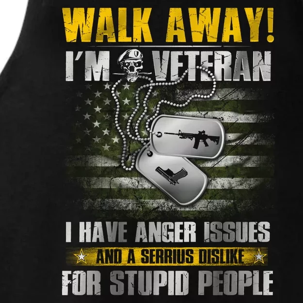 Walk Away! I'm A Veteran Amy Ladies Tri-Blend Wicking Tank