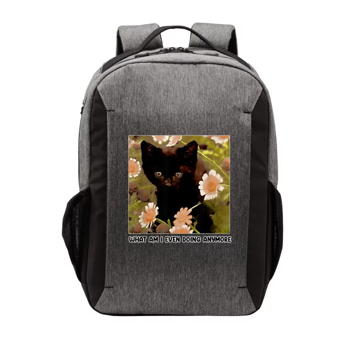 What Am I Even Doing Anymore Funny Cat Vector Backpack