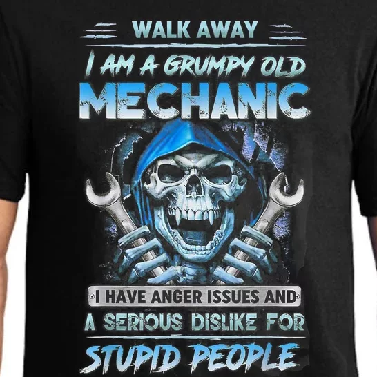 Walk Away I Am A Grumpy Old Mechanic I Have Anger Issues Pajama Set