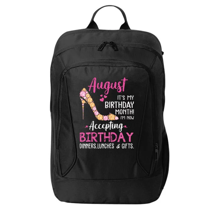 Womens August Its My Birthday Month Women Mom Wife Gifts City Backpack