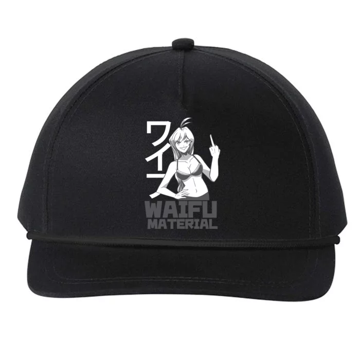 Waifu Material Anime Funny Snapback Five-Panel Rope Hat