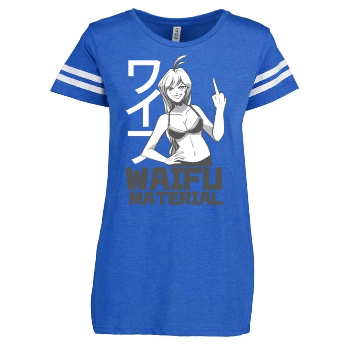 Waifu Material Anime Funny Enza Ladies Jersey Football T-Shirt