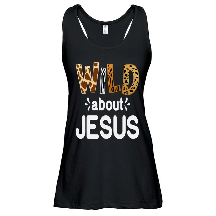 Wild About Jesus Christian And Jesus Believer Ladies Essential Flowy Tank