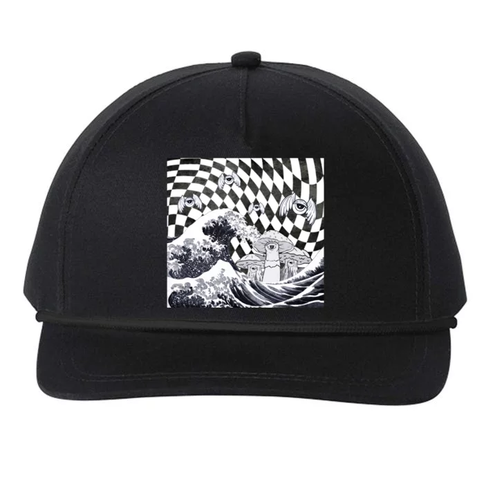 Weirdcore Aesthetic Japanese The Great Wave Off Kanagawa Gift Snapback Five-Panel Rope Hat