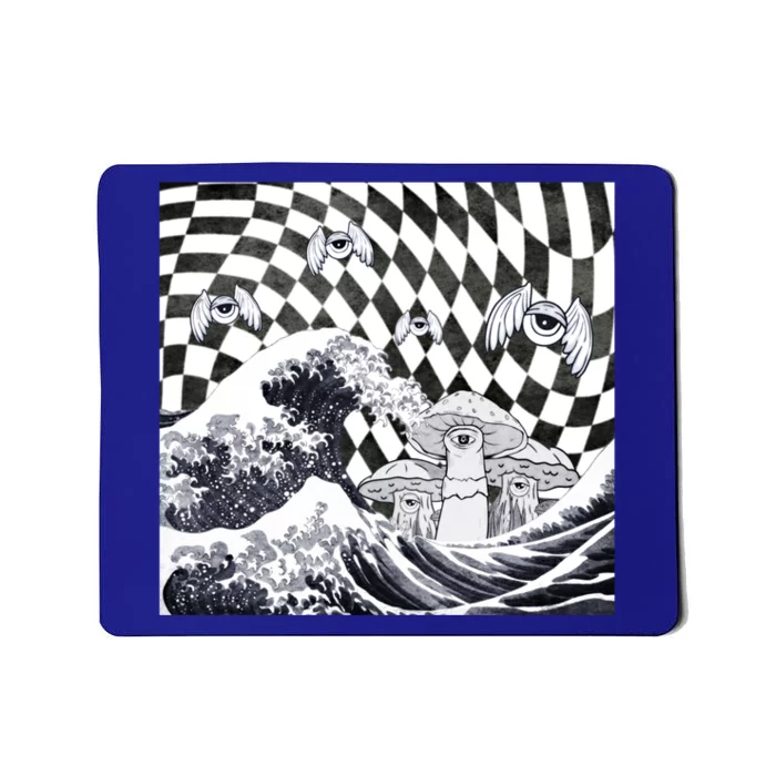 Weirdcore Aesthetic Japanese The Great Wave Off Kanagawa Gift Mousepad