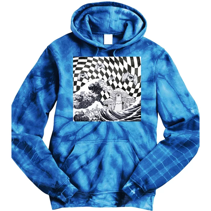 Weirdcore Aesthetic Japanese The Great Wave Off Kanagawa Gift Tie Dye Hoodie