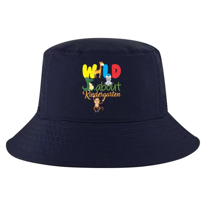 Wild About Kindergarten Great Gift Monkey Giraffe Zebra Educator Meaningful Gift Cool Comfort Performance Bucket Hat