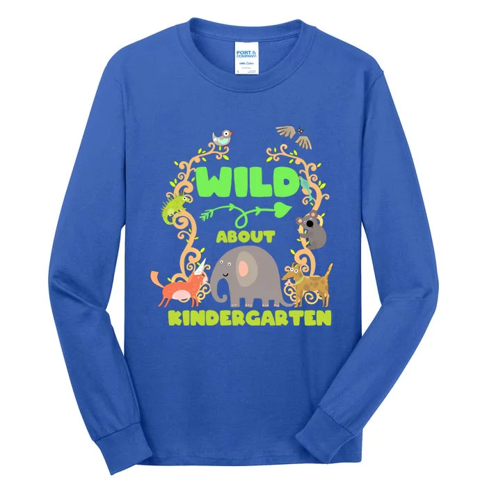 Wild About Kindergarten Back To School Classroom Cute Gift Tall Long Sleeve T-Shirt