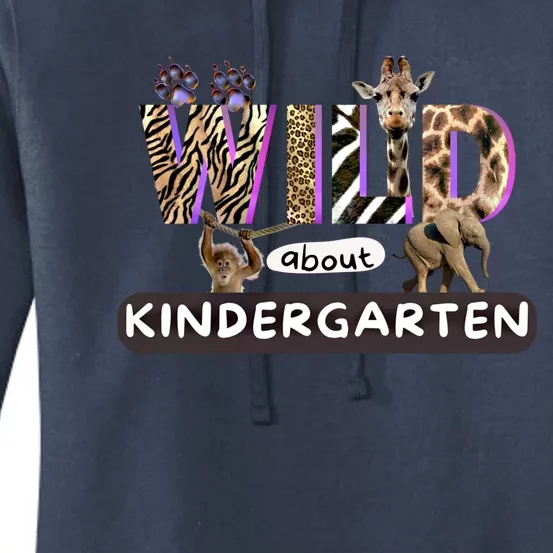 Wild About Kindergarten Back To School Student Or Teacher Gift Women's Pullover Hoodie