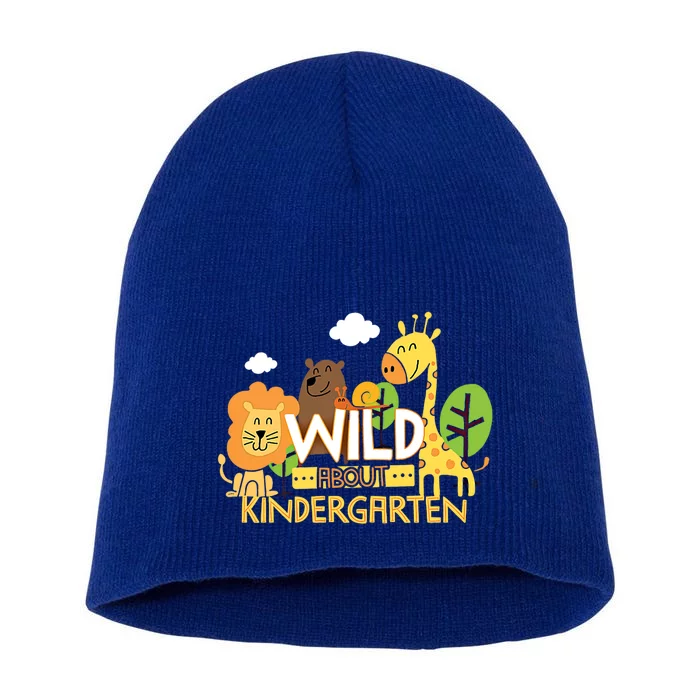 Wild About Kindergarten Cute Animals Back To School Teacher Gift Short Acrylic Beanie