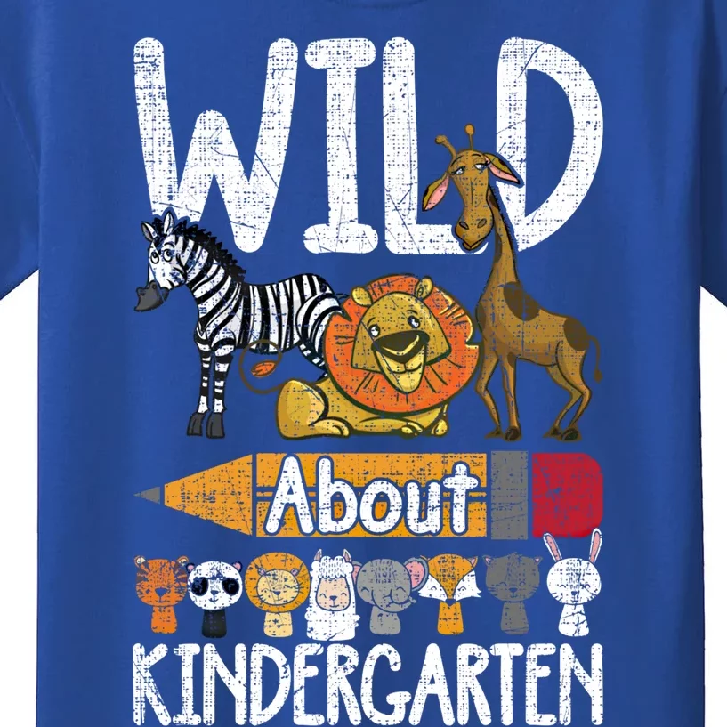 Wild About Kindergarten Funny Back To School Teacher Student Gift Kids T-Shirt